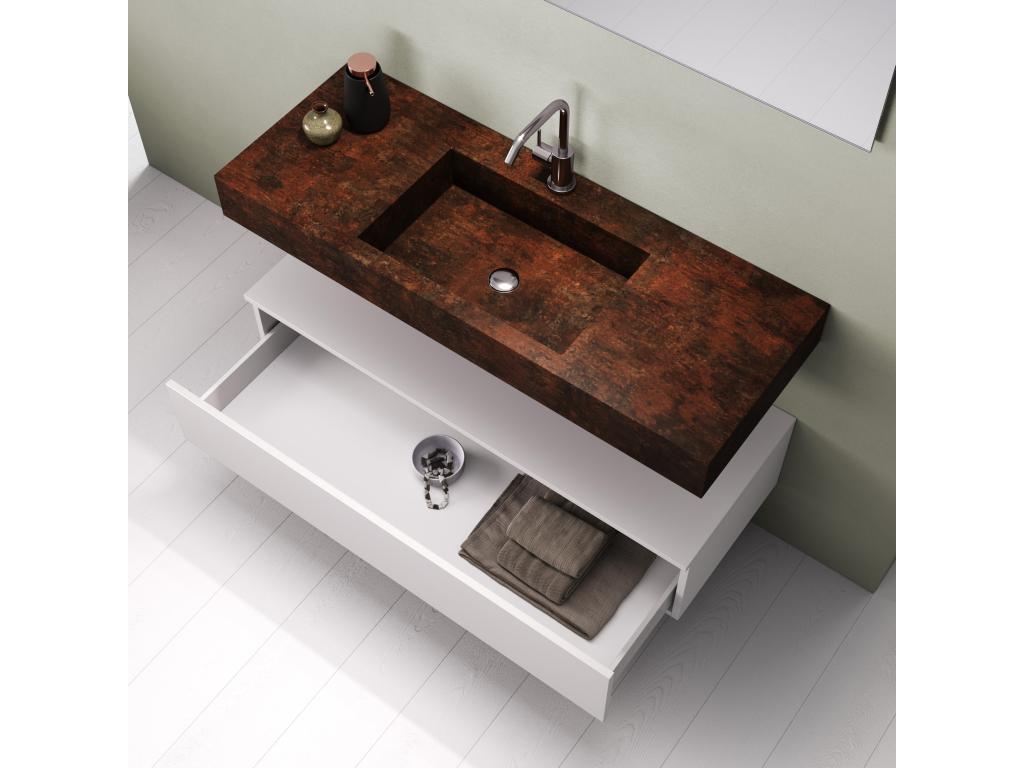 Ensemble de salle de bain 5 pièces Laviecasa corten/blanc YAIL51454