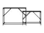 Tables console gigognes 2 pcs noir bois d'ingénierie