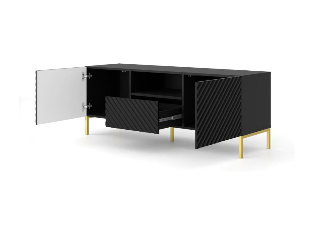 Meuble Tv Meubiana RTV150 2D1D 150x42x56 Noir