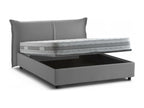 Lit double Meubiana Lit coffre avec revêtement en tissu Made in Italy Ouverture frontale adaptée pour matelas 160x200 cm Gris