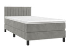 Sommier à Laviecasa de lit et matelas et LED Gris clair 80x200 BBBB37579
