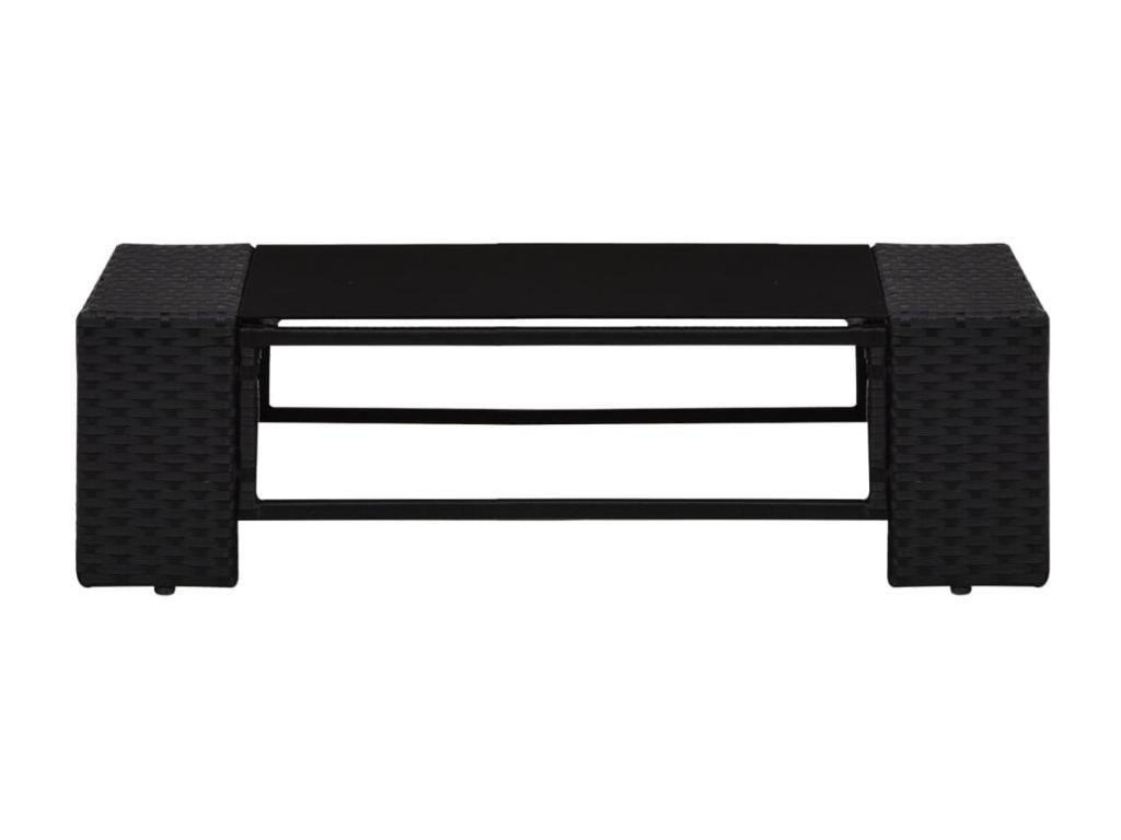 Salon de jardin 10 pcs Résine tressée Noir NWOO34038