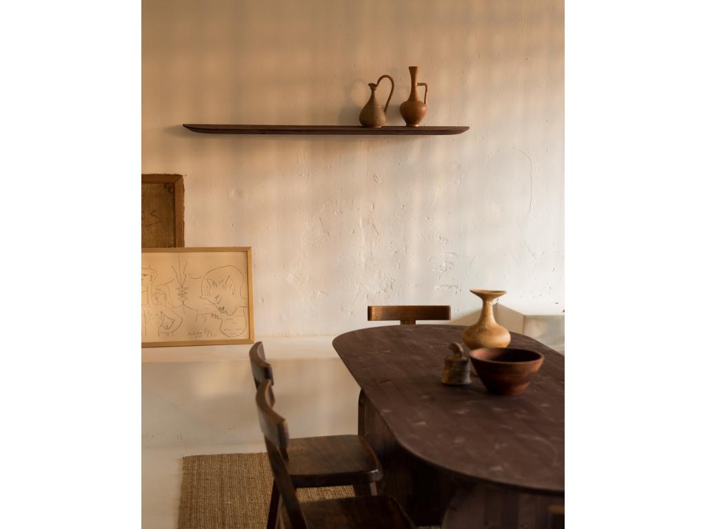 Ensemble 2 étagères en bois de sapin marron 180x3.2cm - Homzora