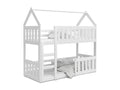 Lit Superposé Cabane Mini 80x160 Blanc - blanc Livré avec sommiers DCTK00061