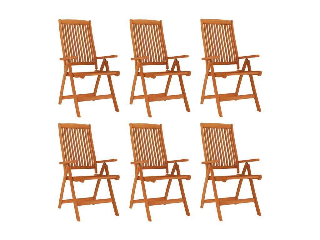 Ensemble à manger de jardin 7 pcs Bois d'eucalyptus massif