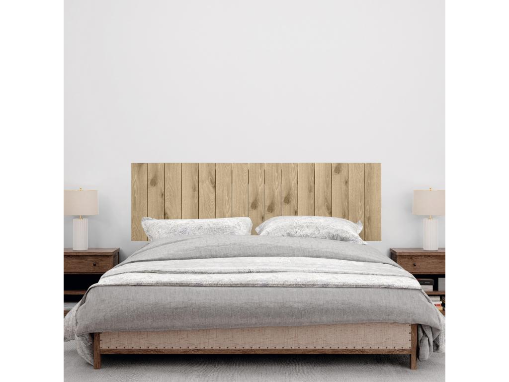 Meubiana Tête de Lit Bois Recyclé Dm Style Vertical avec Pieds 135x115cm Lits 135 - Bois Cambrien