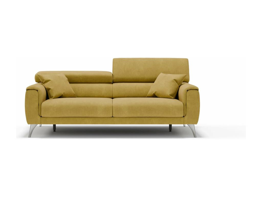 Meubiana Canapé avec assises coulissantes en tissu doux imperméable T02 169 cm Jaune