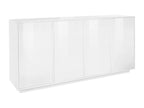 Buffet Laviecasa Buffet de cuisine 4 portes Buffet de salon Made in Italy 180x41h86 cm Blanc brillant GOWV45011