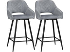Lot de 2 chaises de salon Laviecasa gris et noir UGAB45651