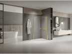 Cabine de douche pivotante 100x70 cm doré Homzora GOLD