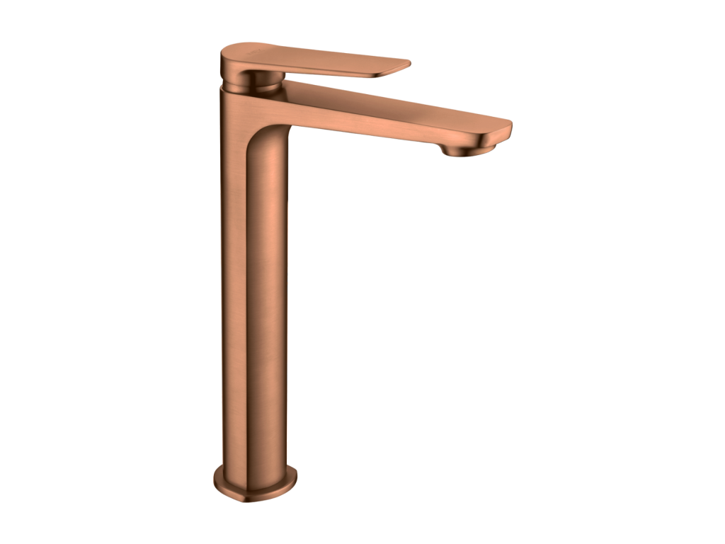 Robinet Mitigeur de Lavabo anti-calcaire Bec Haut Or Rose Cuivré Laviecasa BDN047-3ORC CTDS02706