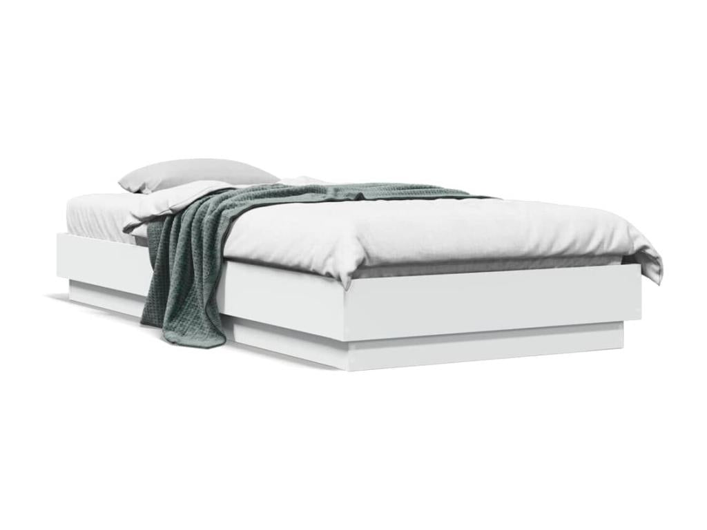 Cadre de lit sans matelas avec Laviecasaères LED blanc 90x200 cm DBOY29718
