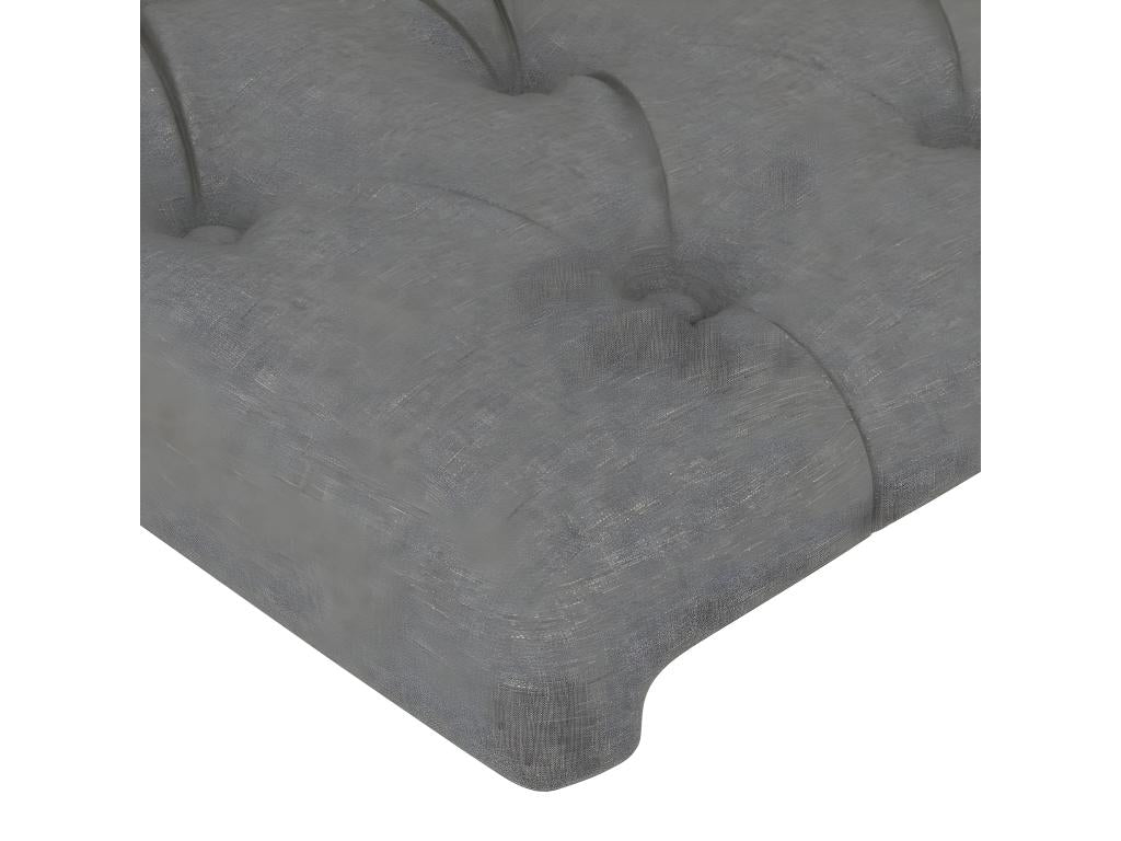 Tête de lit avec oreilles Gris foncé 103x16x78/88 cm Tissu