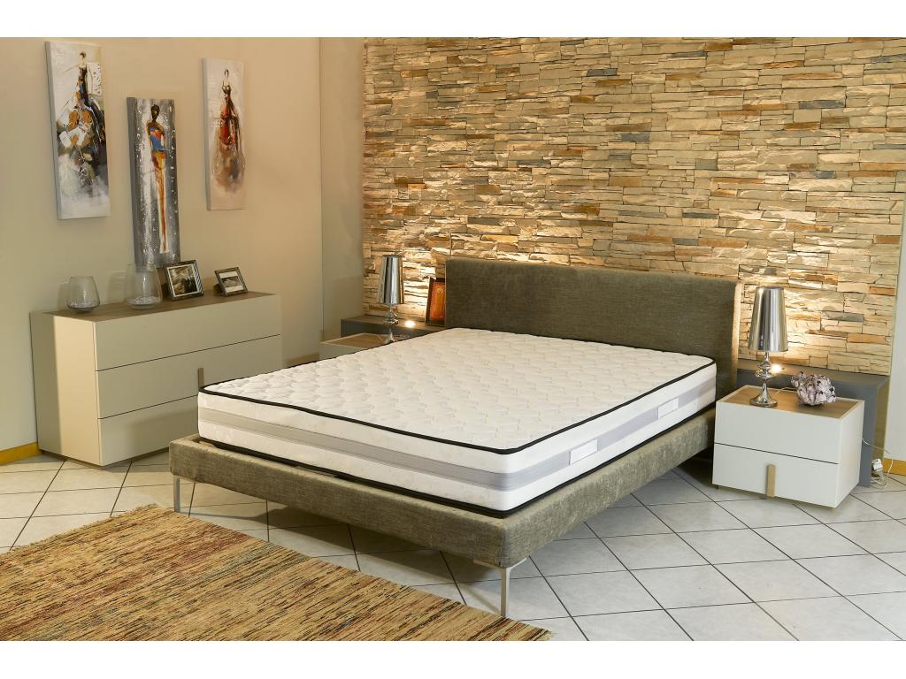 Matelas 90x200 cm Mémoire de Forme 70 Kg/m3 Alese - Hauteur 25,5 cm Ferme Oreiller Meubiana - 7 Zones de Confort - Meubiana