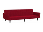 Canapé-lit 2 places rouge bordeaux velours FYDV77559