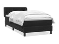 Sommier à Homzora de lit avec matelas noir 80x210 cm velours