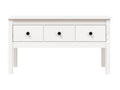 Table basse Blanc 102x49x55 cm Bois massif de pin