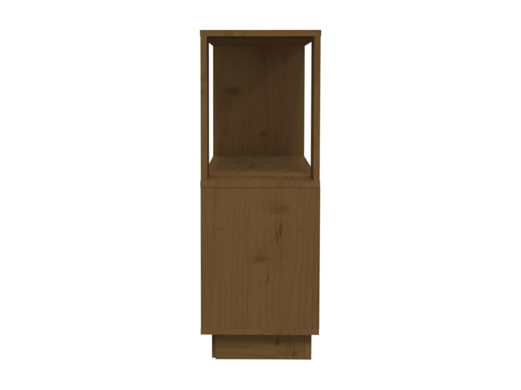 Bibliothèque/Cloison Marron miel 80x25x70 cm Bois massif