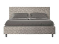 Lit coffre rembourré 160x210 tissu Meubiana 02 gris Meubiana