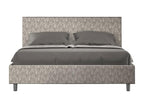 Lit coffre rembourré 160x210 tissu Meubiana 02 gris Meubiana