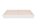 Cadre de lit sans matelas blanc bois massif 200x200 cm