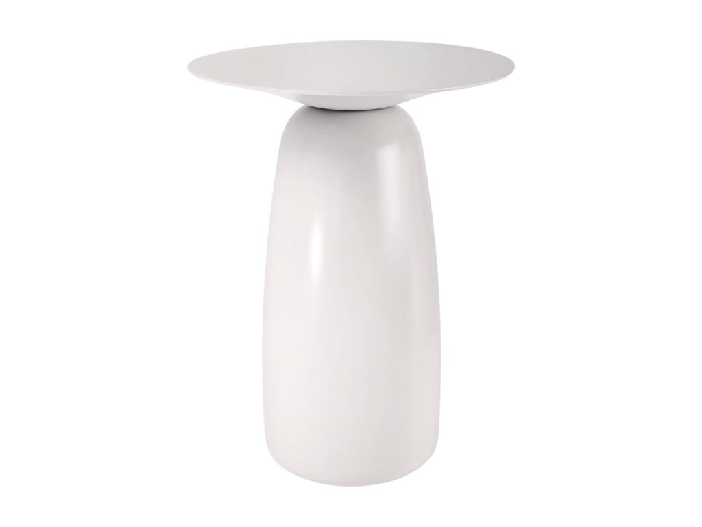 Table d'appoint / Table de nuit en bois de hêtre Laviecasa Baobab44 hauteur 44 cm / Blanche HQVV75483