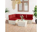 Salon de jardin palette 5 pcs avec coussins bois d'épicéa VGFT28669