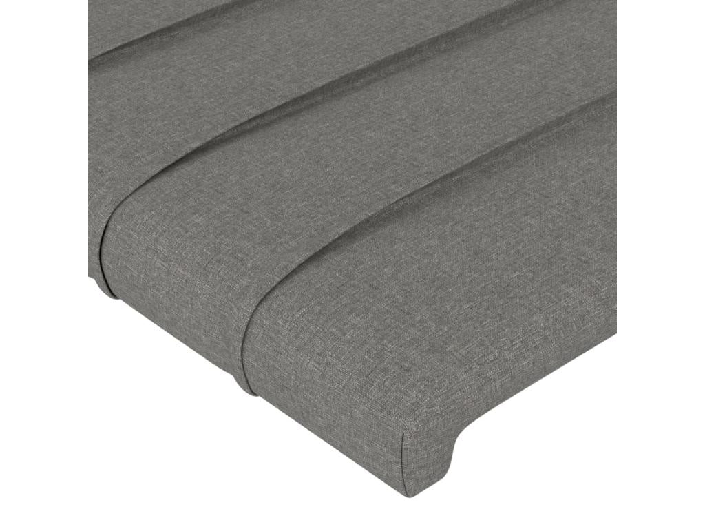 Tête de lit à LED Gris foncé 93x16x78/88 cm Tissu SJJN24656