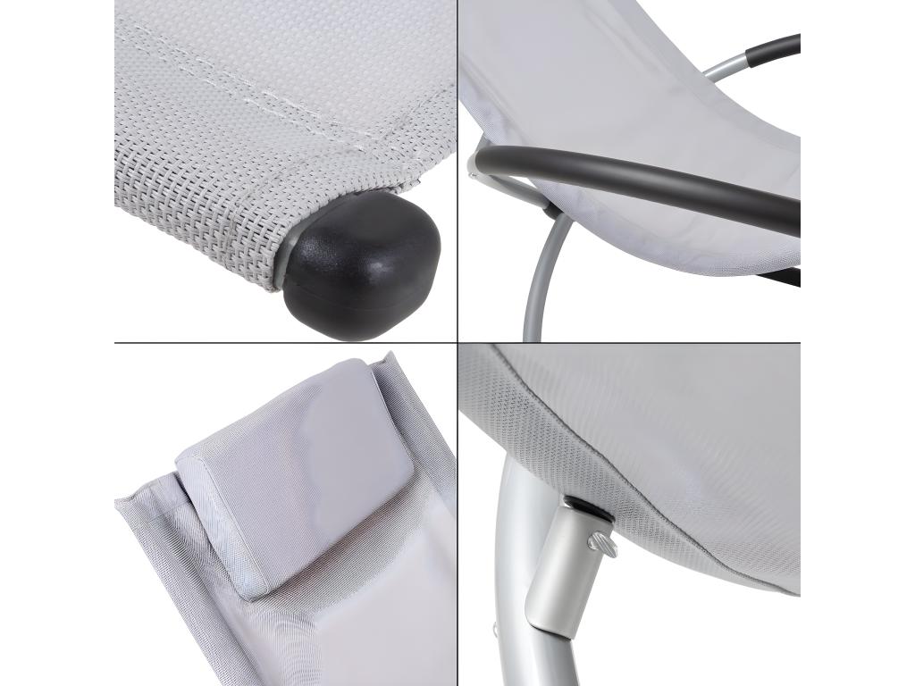 Chaise longue géométrique jardin extérieur pliable chaise relaxation Laviecasa PNKF09290