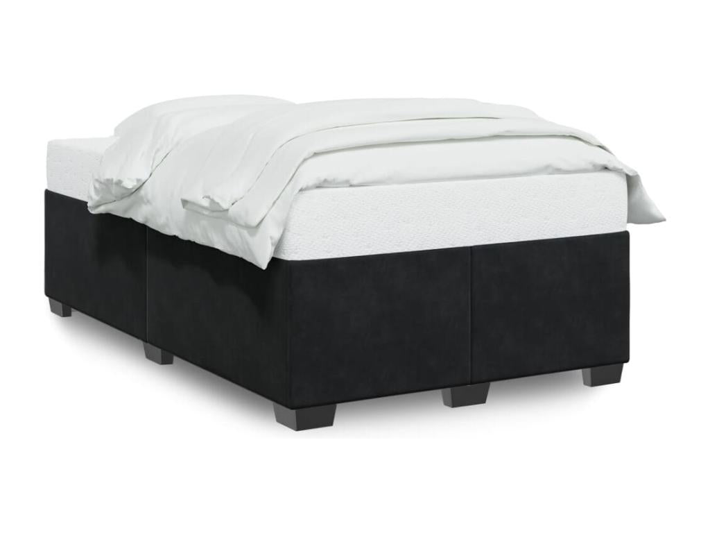 Cadre de lit sans matelas noir 120x190 cm velours