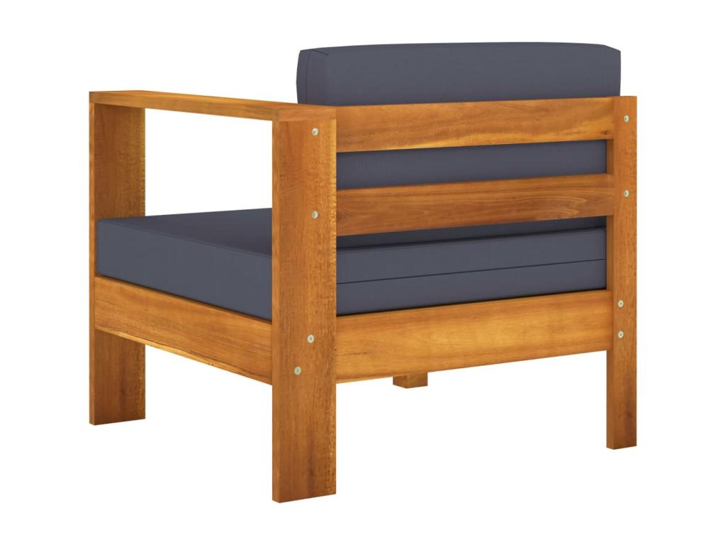 Canapé central avec 1 accoudoir Gris foncé Laviecasa solide MXGN57057