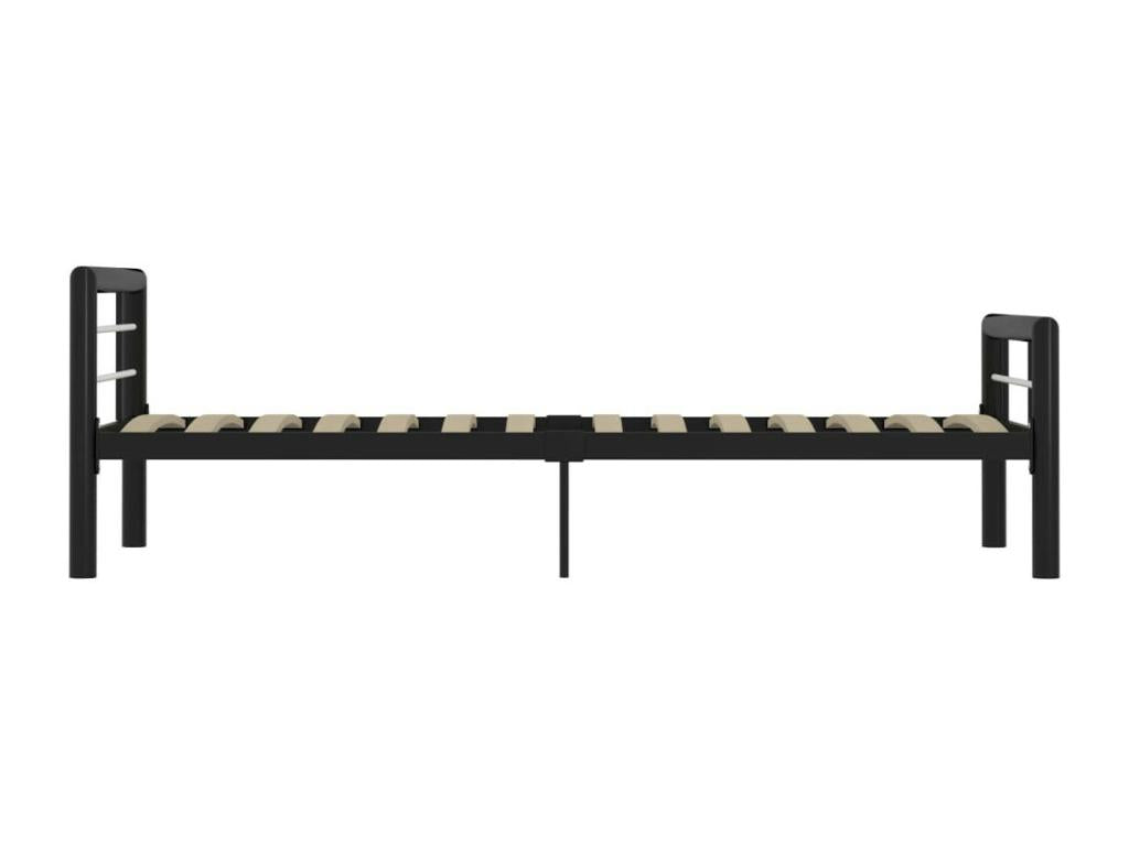 Lit Noir et blanc Métal 100x200