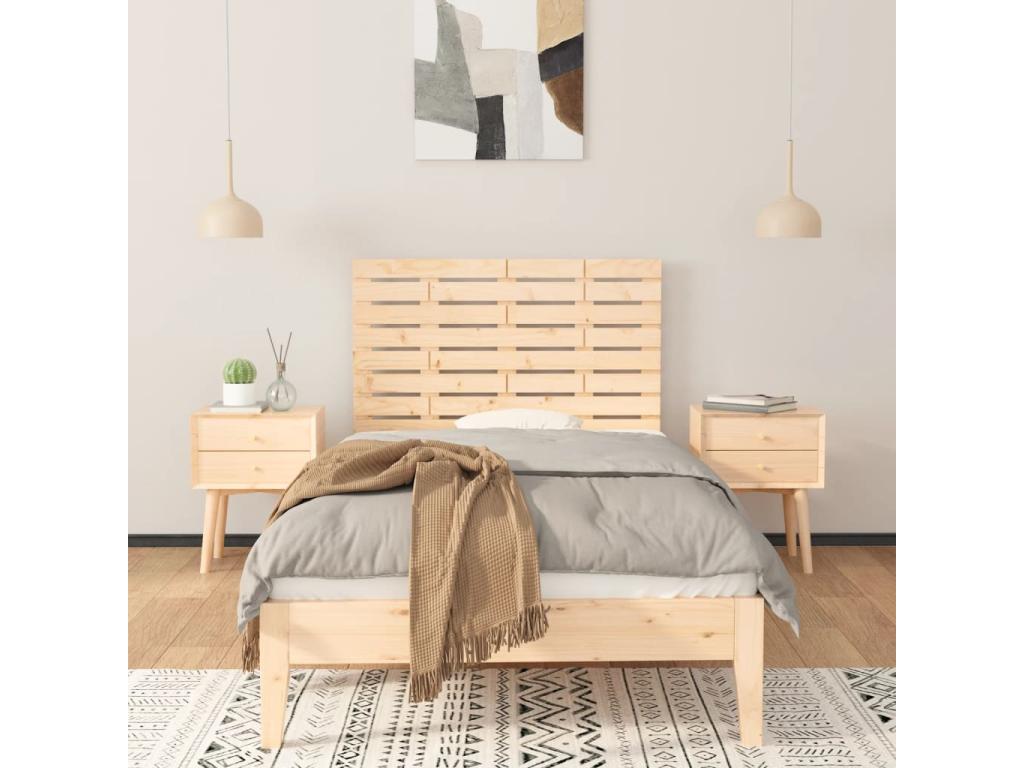 Tête de lit murale 96x3x63 cm Bois massif de pin