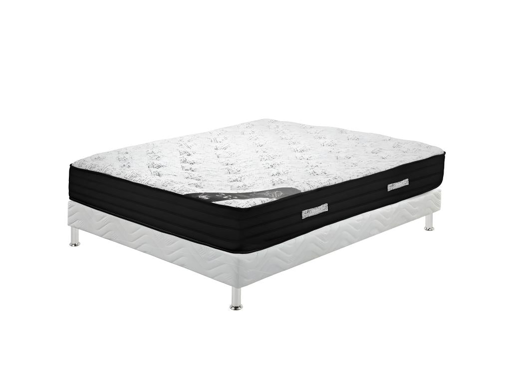 Matelas sommier tapissier 160x200 Ressorts - Matelas noir - Soutien très ferme UAJZ33052