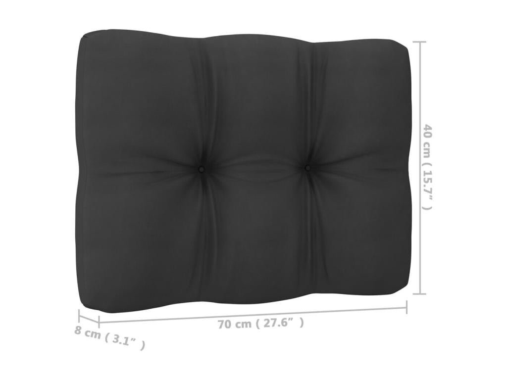 Canapé central de jardin avec coussins Bois de pin massif JMWF55939