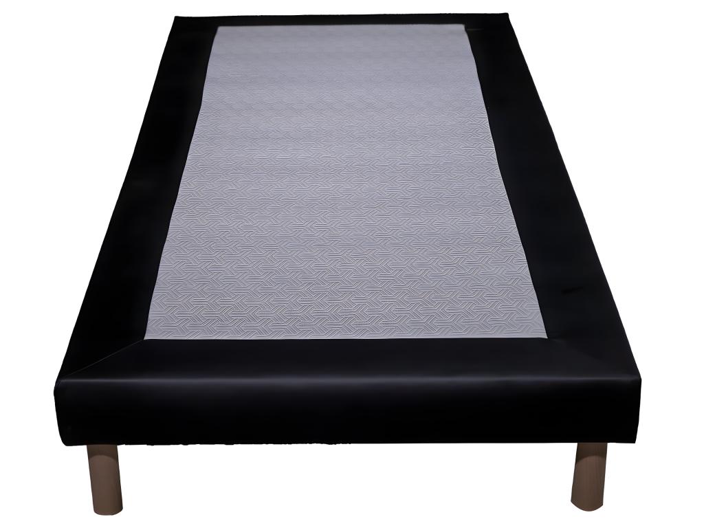 Ensemble Matelas mousse Laviecasa Blanc - 90x190cm - accueil mémoire de forme et Sommier noir MAKC87057