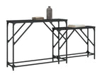 Tables console gigognes 2 pcs noir bois d'ingénierie