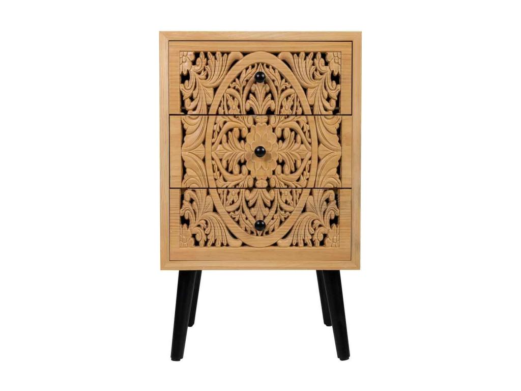 Table d'appoint en bois marron 42x36,5x71