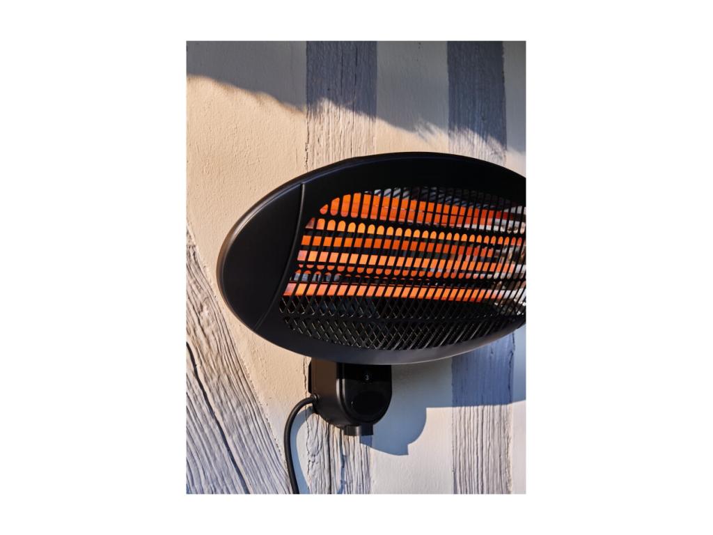 Chauffage électrique Laviecasa - 2000 W - A fixer - 3 positions de chauffe - L 50 x P 16 x H 36 cm - Noir CSBV40403