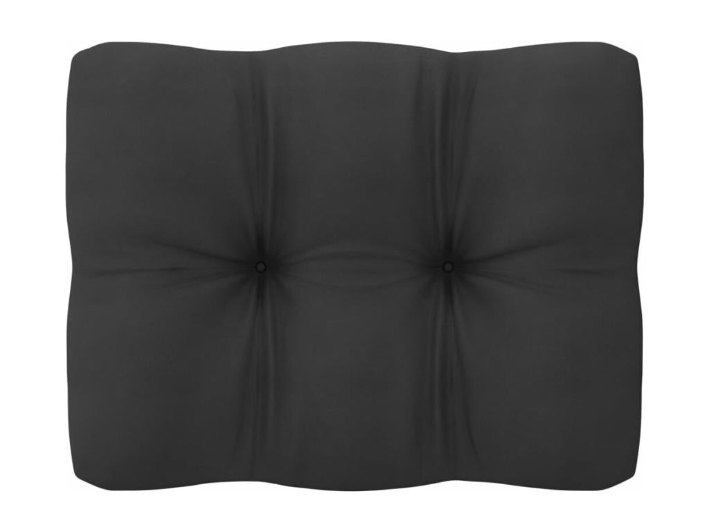 Salon de jardin 11 pièces avec coussins Noir Bois de pin massif XATP11834