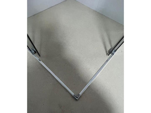 Cabine de douche 80x120 cm ouverture d'angle avec entrée facile hauteur 200 cm en verre trempé LZMB28419