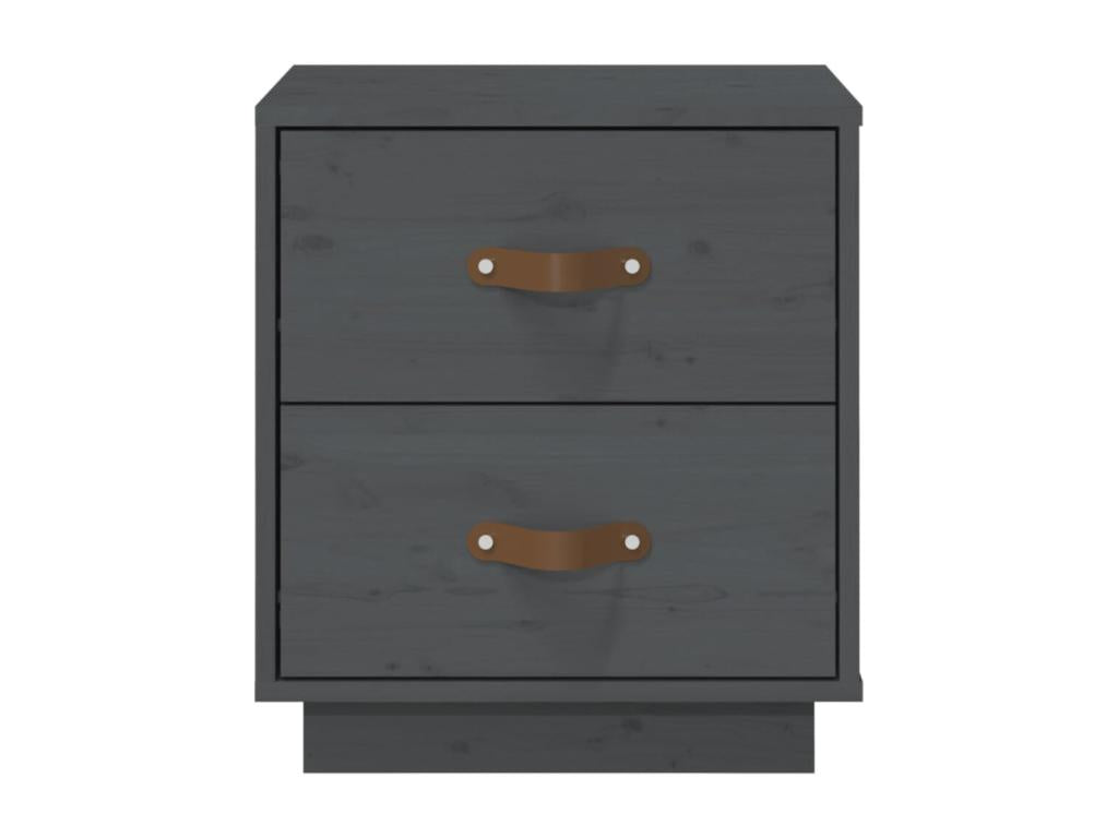 Laviecasa Premium - Tables de chevet 2 pcs Gris 40x34x45 cm Bois de pin massif YCIJ14736