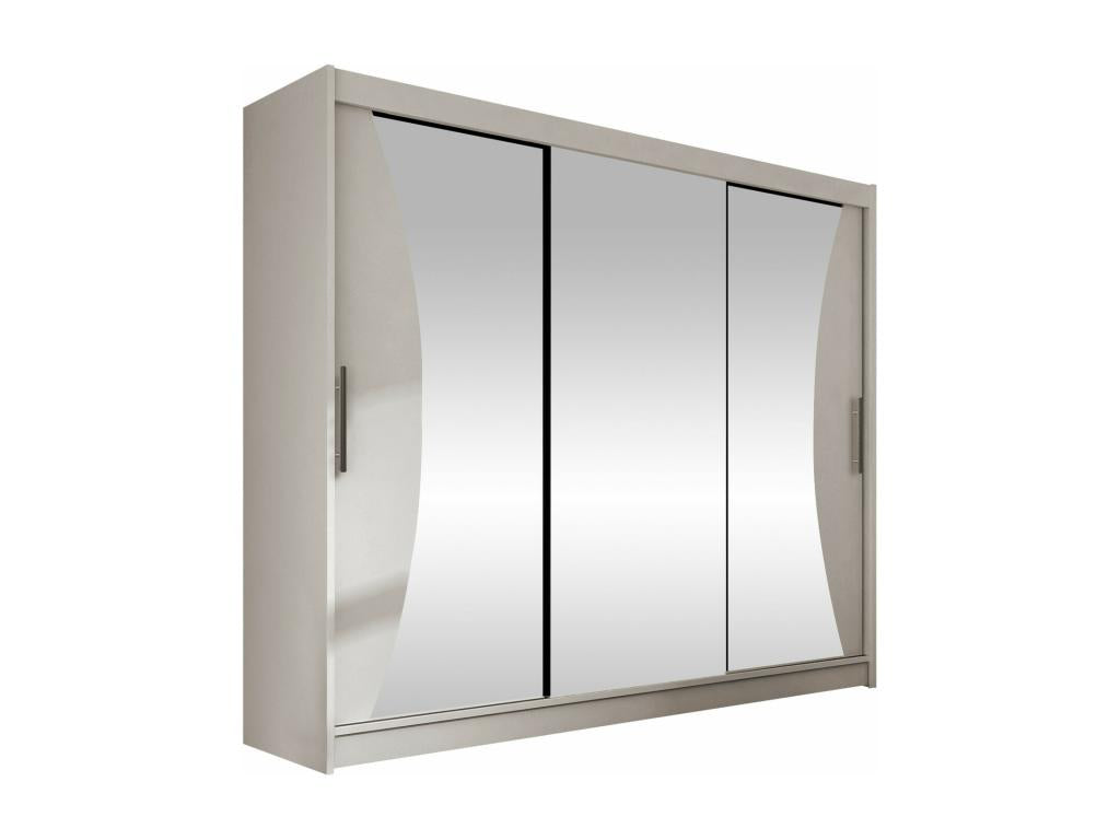 Armoire Meubiana 120 Cachemire 215x250x58cm Portes d'armoire Glissement