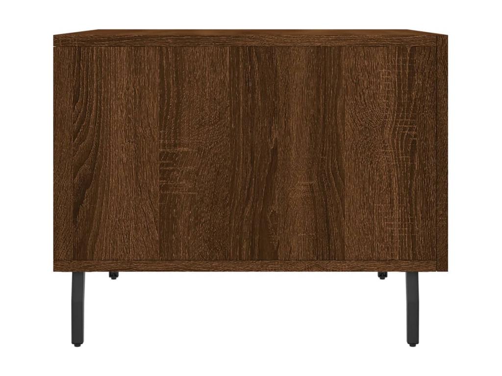 Table basse Chêne marron 50x50x40 Bois d'ingénierie EQNC47521