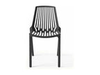 Lot de 4 chaises en plastique noir VFTD94355