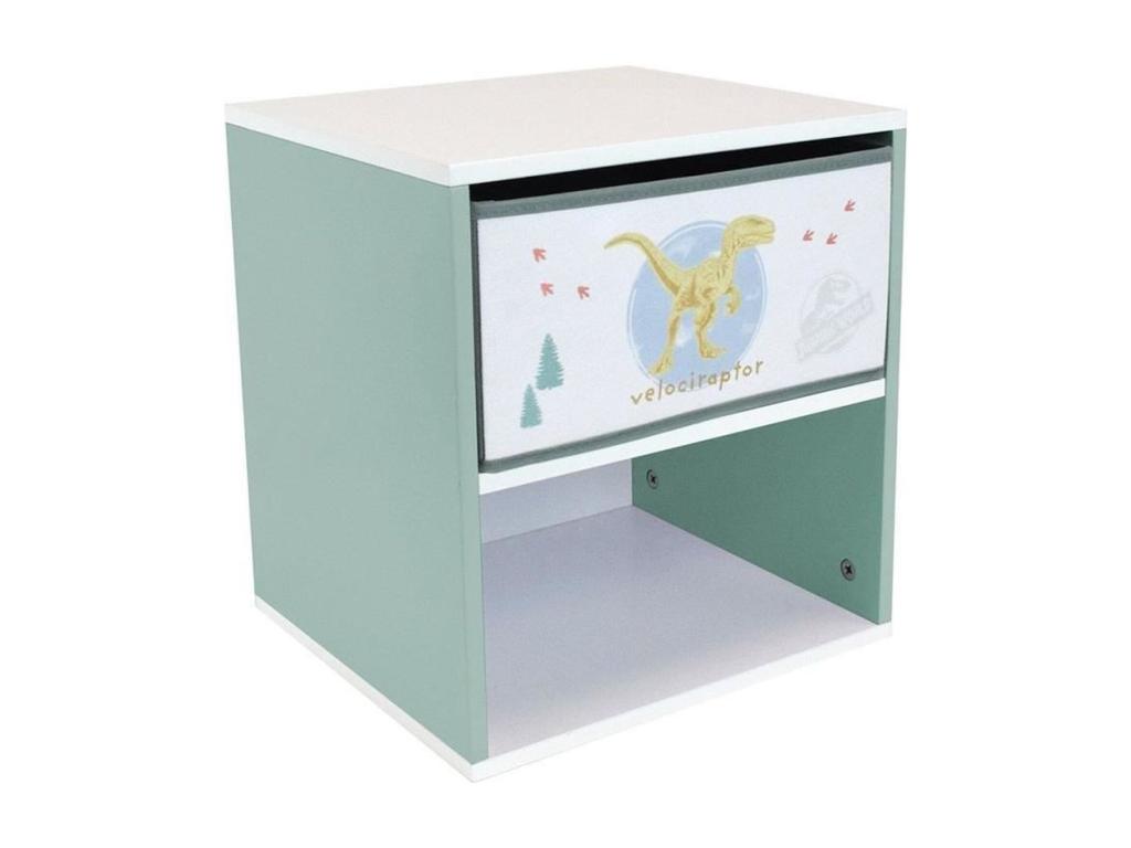 Chevet avec tiroir Dinosaures Jurassic Word 33x30 hauteur 36 cm