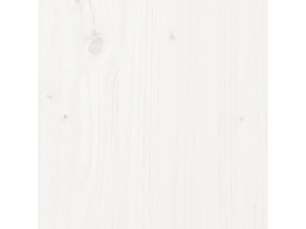 Cadre de lit avec tête de lit blanc simple bois massif