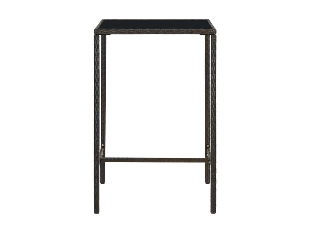 Ensemble de bar de jardin 3 pcs Résine tressée Marron 2 MPHO89048