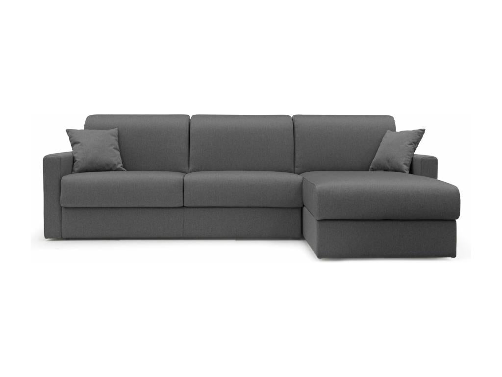 Meubiana Canapé d'angle 5 places en tissu imperméable 248 cm Droit Anthracite