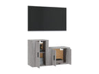 Ensemble de meubles TV 2 pcs Meubiana gris Bois d'ingénierie